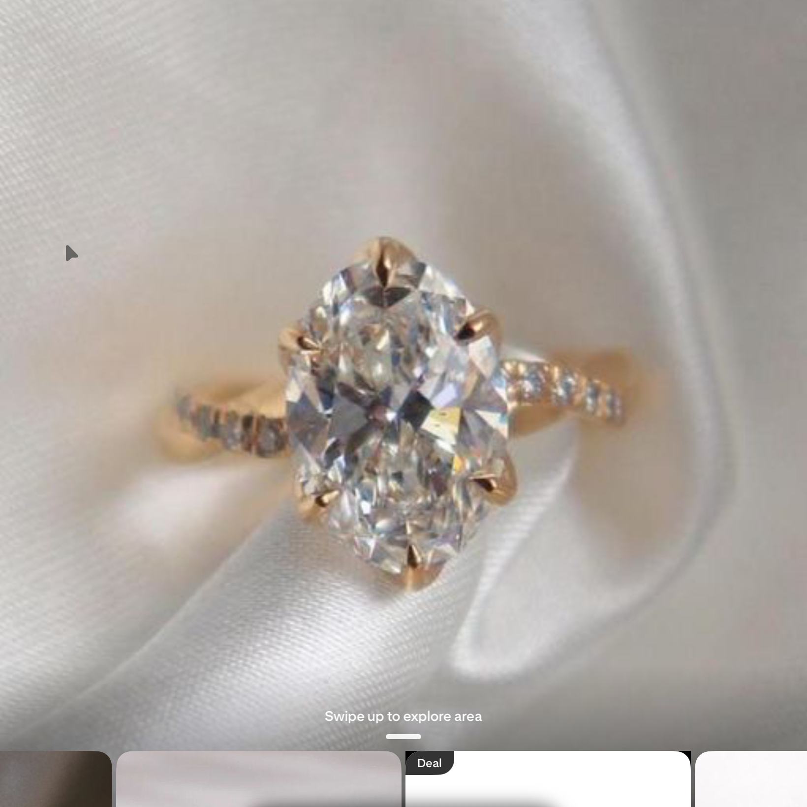2 carat Elongated Cushion cut lab-grown diamond IGI certified, side stones engagement ring.
