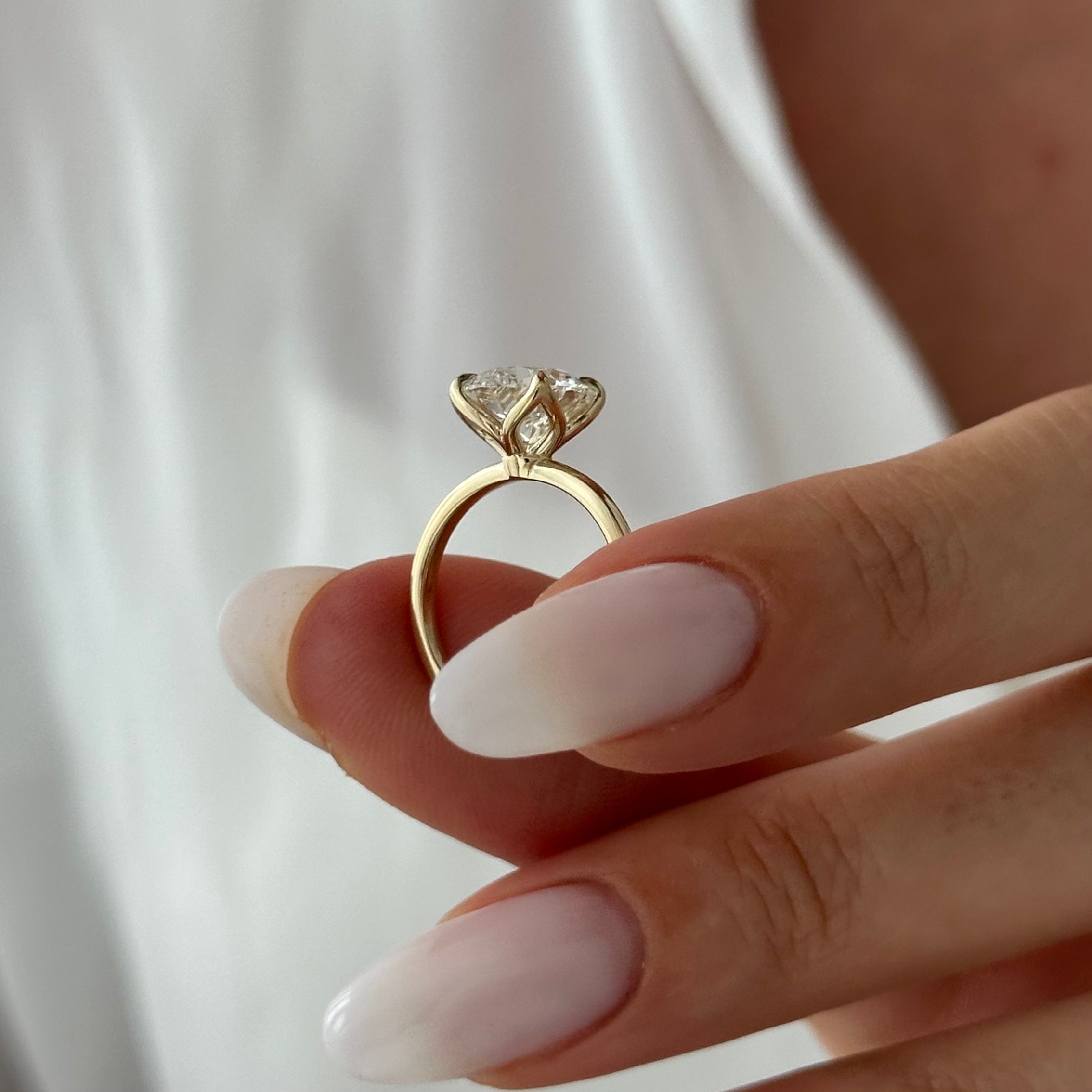 2 carat Elongated Cushion cut lab-grown diamond IGI certified, solitaire engagement ring.