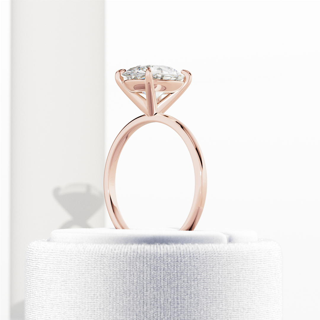 3 carat Oval cut lab-grown diamond IGI certified, solitaire engagement ring.