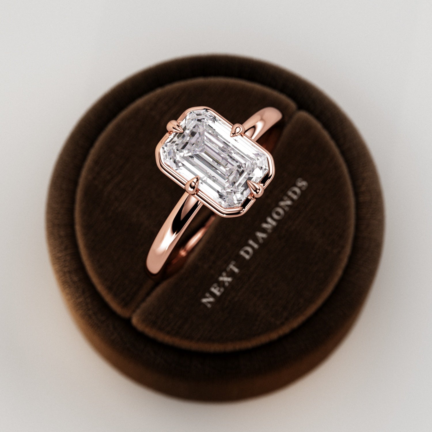 2 carat Elongated Cushion cut lab-grown diamond IGI certified, bezel engagement ring.