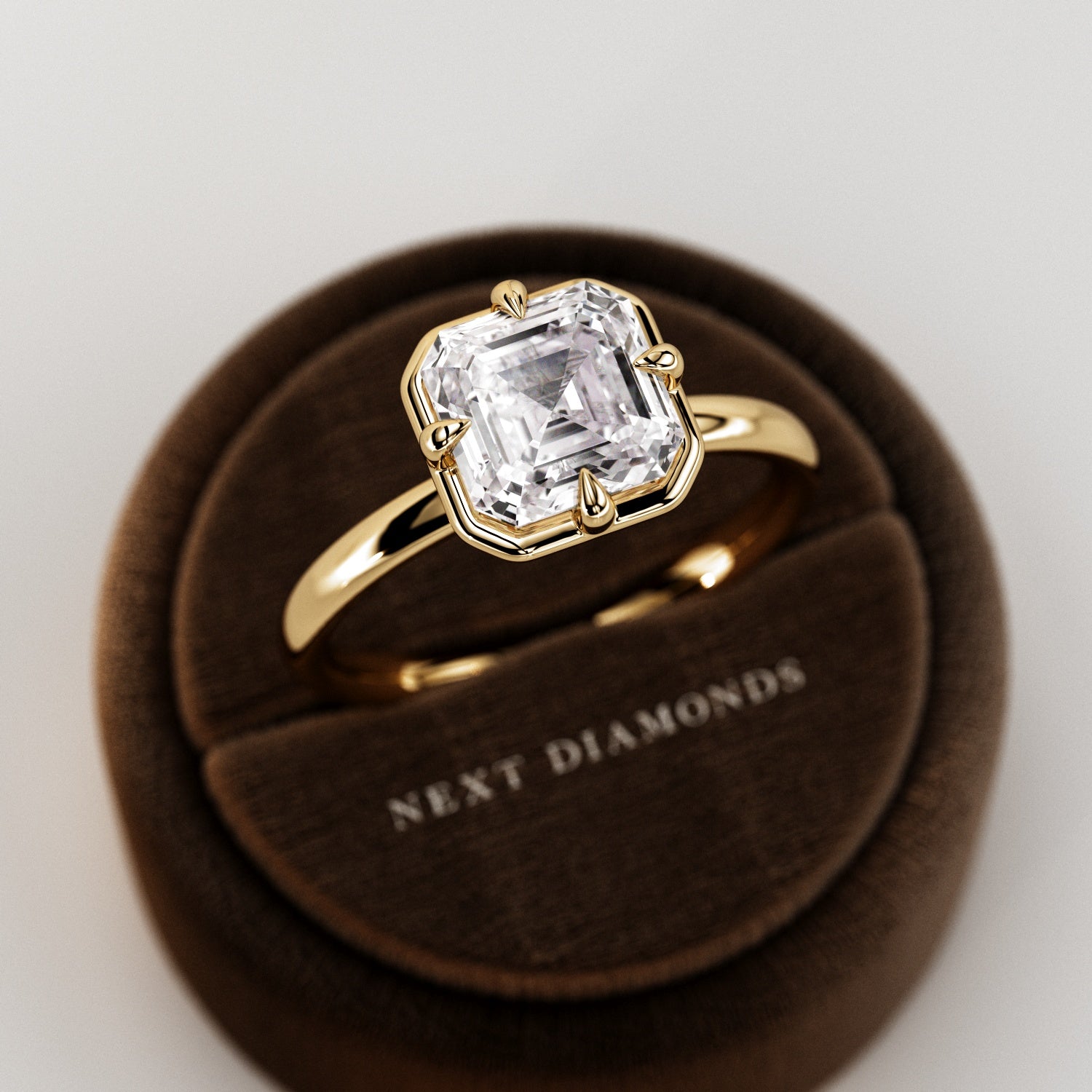 2 carat Elongated Cushion cut lab-grown diamond IGI certified, bezel engagement ring.
