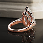 10 carat Pear cut lab-grown diamond IGI certified, three stone engagement ring.