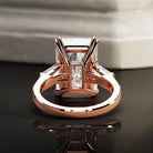 10 carat Radiant cut lab-grown diamond IGI certified, three stone engagement ring.