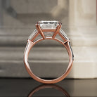 10 carat Emerald cut lab-grown diamond IGI certified, emerald shape engagement ring.