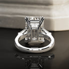 10 carat Emerald cut lab-grown diamond IGI certified, emerald shape engagement ring.