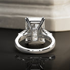 10 carat Radiant cut lab-grown diamond IGI certified, three stone engagement ring.