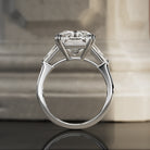 10 carat Radiant cut lab-grown diamond IGI certified, three stone engagement ring.