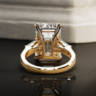 10 carat Emerald cut lab-grown diamond IGI certified, emerald shape engagement ring.