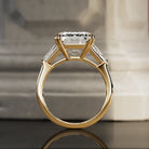 10 carat Emerald cut lab-grown diamond IGI certified, emerald shape engagement ring.