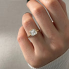 all-groups | 2 carat Asscher cut lab-grown diamond IGI certified, solitaire engagement ring.