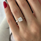 2 carat Princess cut lab-grown diamond IGI certified, solitaire engagement ring.