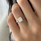 2 carat Princess cut lab-grown diamond IGI certified, solitaire engagement ring.
