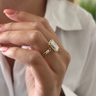 5 carat Oval cut lab-grown diamond IGI certified, bezel engagement ring.