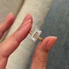 2 carat Oval cut lab-grown diamond IGI certified, bezel engagement ring.