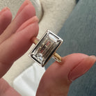 2 carat Oval cut lab-grown diamond IGI certified, bezel engagement ring.