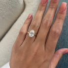 2 carat Oval cut lab-grown diamond IGI certified, bezel engagement ring.
