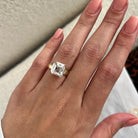 3 carat Oval cut lab-grown diamond IGI certified, bezel engagement ring.