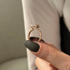 3 carat Elongated Cushion cut lab-grown diamond IGI certified, solitaire engagement ring.