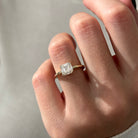 all-groups | 2 carat Asscher cut lab-grown diamond IGI certified, solitaire engagement ring.