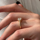 all-groups | 2 carat Asscher cut lab-grown diamond IGI certified, solitaire engagement ring.
