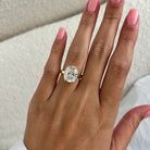 2 carat Radiant cut lab-grown diamond IGI certified, solitaire engagement ring.