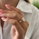 5 carat Radiant cut lab-grown diamond IGI certified, solitaire engagement ring.