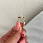 5 carat Radiant cut lab-grown diamond IGI certified, solitaire engagement ring.