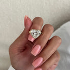 5 carat Radiant cut lab-grown diamond IGI certified, solitaire engagement ring.