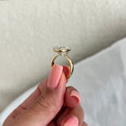 5 carat Radiant cut lab-grown diamond IGI certified, solitaire engagement ring.