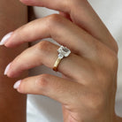 all-groups | 2.25 carat Emerald cut lab-grown diamond IGI certified, three stone engagement ring.