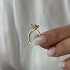 2 carat Elongated Cushion cut lab-grown diamond IGI certified, solitaire engagement ring.