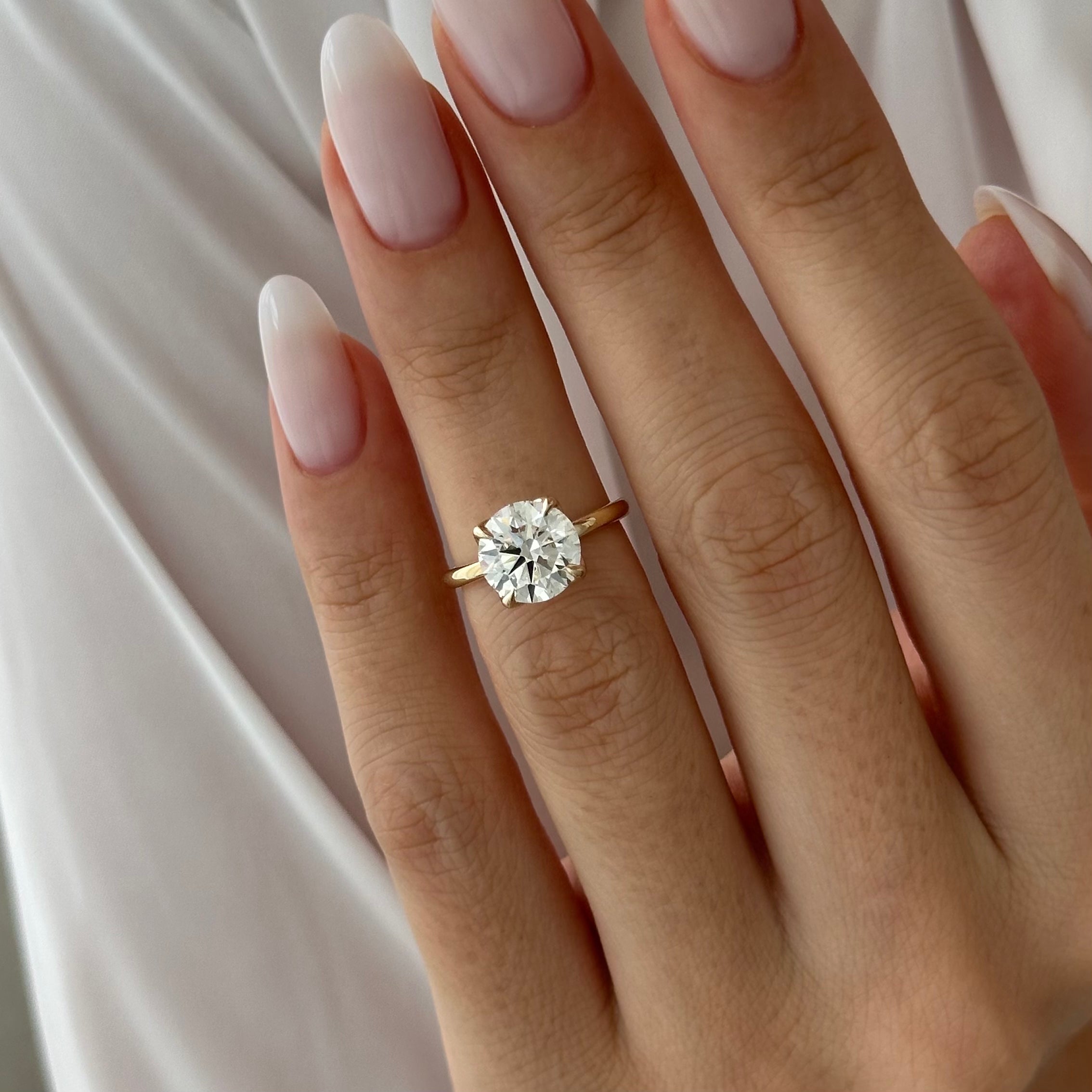 2 carat Elongated Cushion cut lab-grown diamond IGI certified, solitaire engagement ring.
