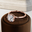 2 carat Cushion cut lab-grown diamond IGI certified, bezel engagement ring.