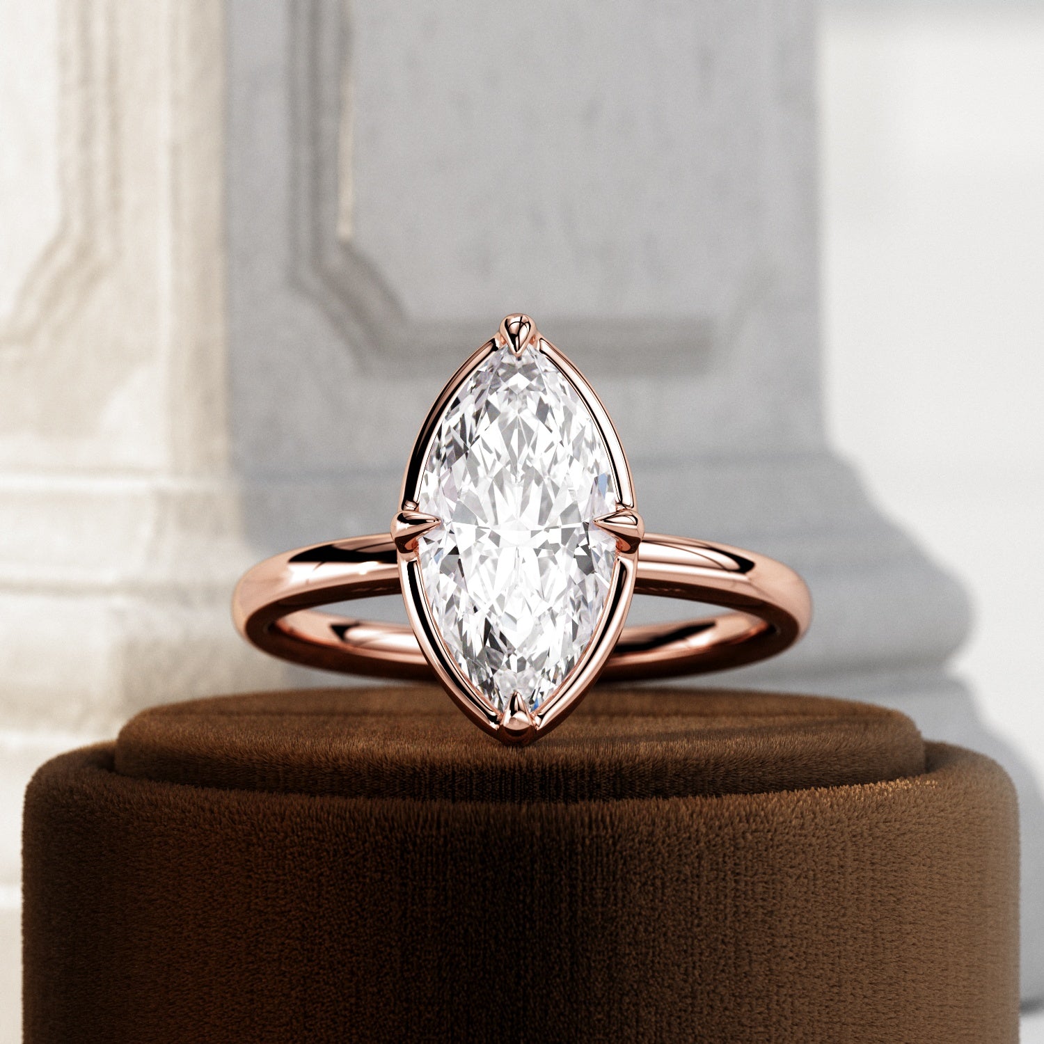 2 carat Elongated Cushion cut lab-grown diamond IGI certified, bezel engagement ring.