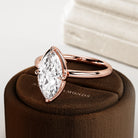 2 carat Elongated Cushion cut lab-grown diamond IGI certified, bezel engagement ring.