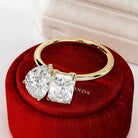 2 carat Pear cut lab-grown diamond IGI certified, toi et moi engagement ring.