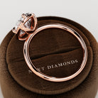 2 carat Elongated Cushion cut lab-grown diamond IGI certified, bezel engagement ring.