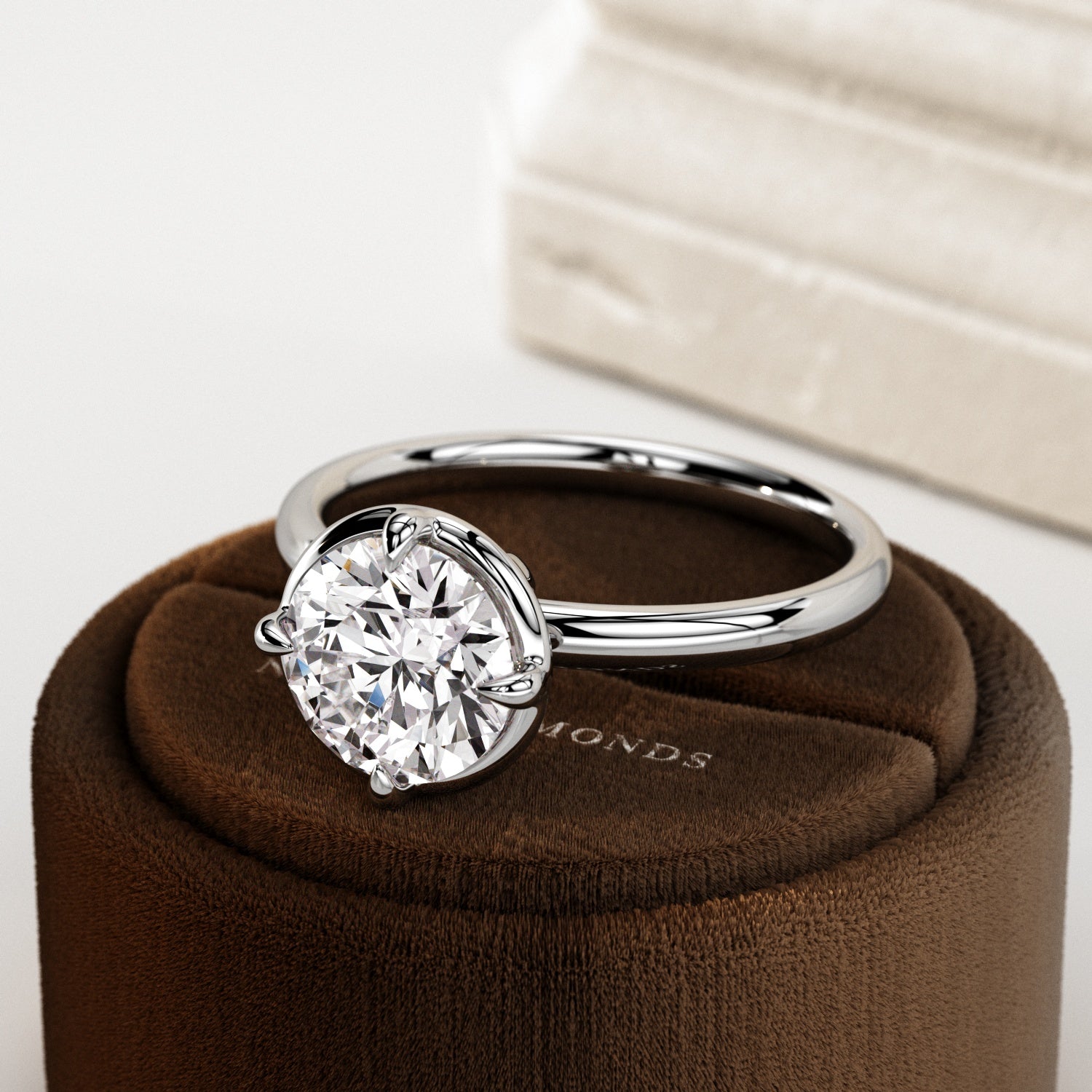 2 carat Elongated Cushion cut lab-grown diamond IGI certified, bezel engagement ring.