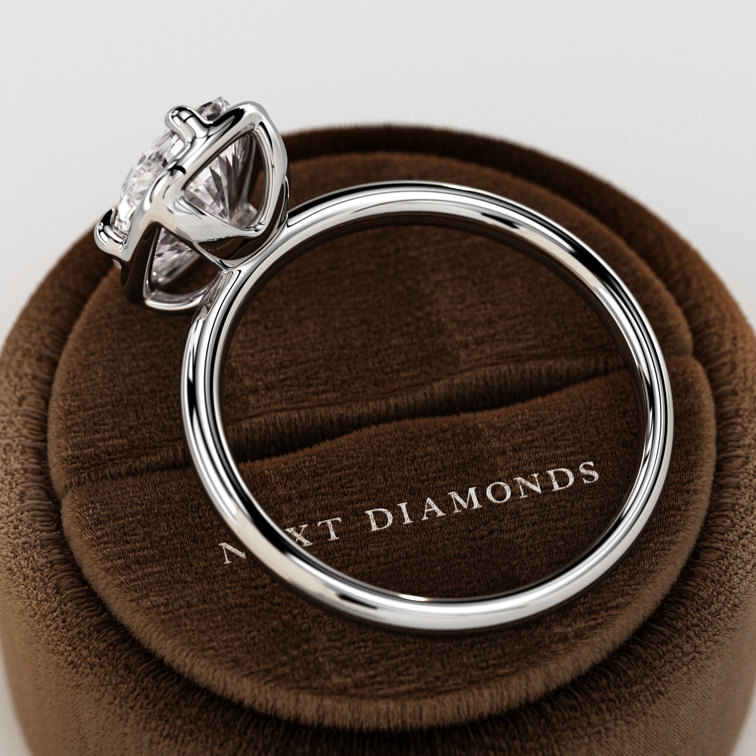 2 carat Elongated Cushion cut lab-grown diamond IGI certified, bezel engagement ring.