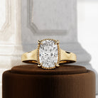 2 carat Cushion cut lab-grown diamond IGI certified, engagement ring.