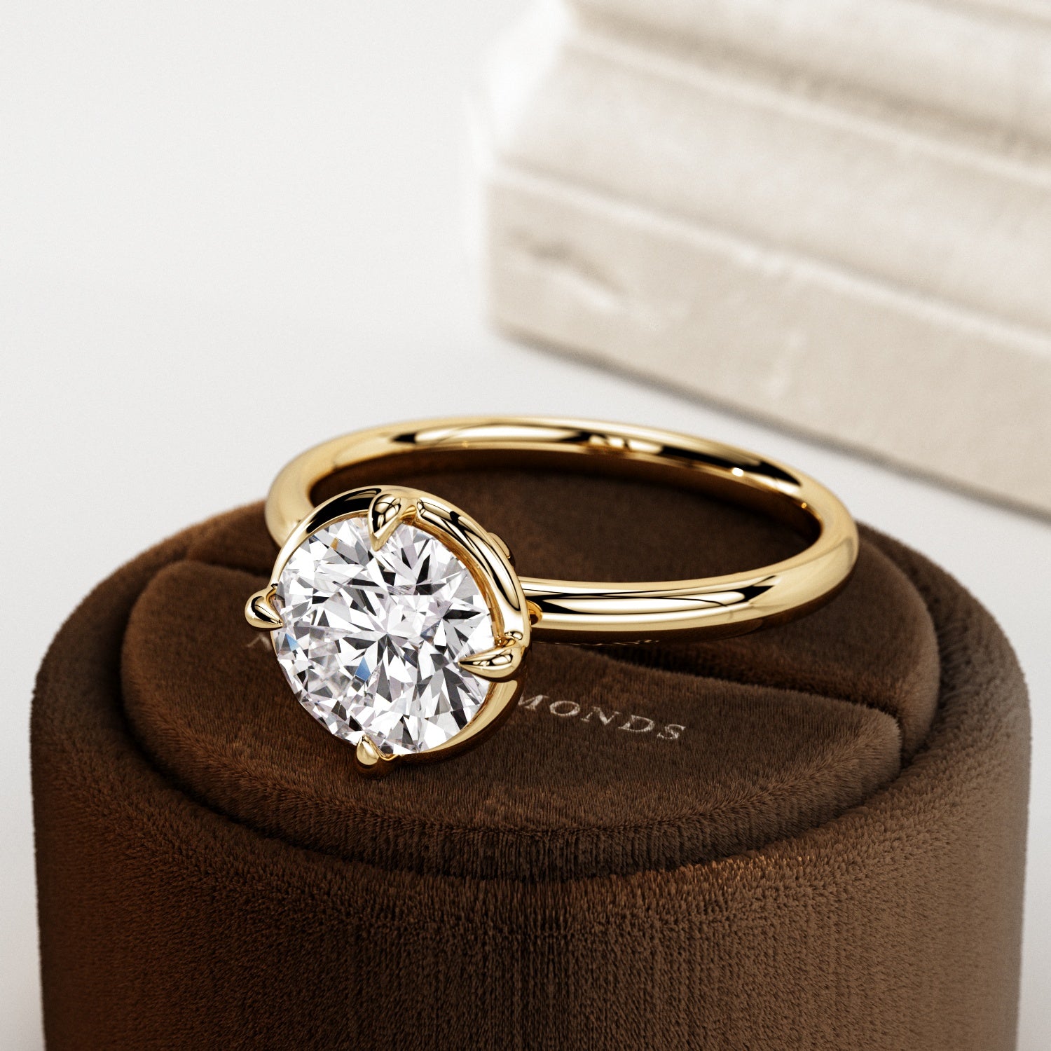 2 carat Elongated Cushion cut lab-grown diamond IGI certified, bezel engagement ring.