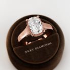 2 carat Cushion cut lab-grown diamond IGI certified, engagement ring.