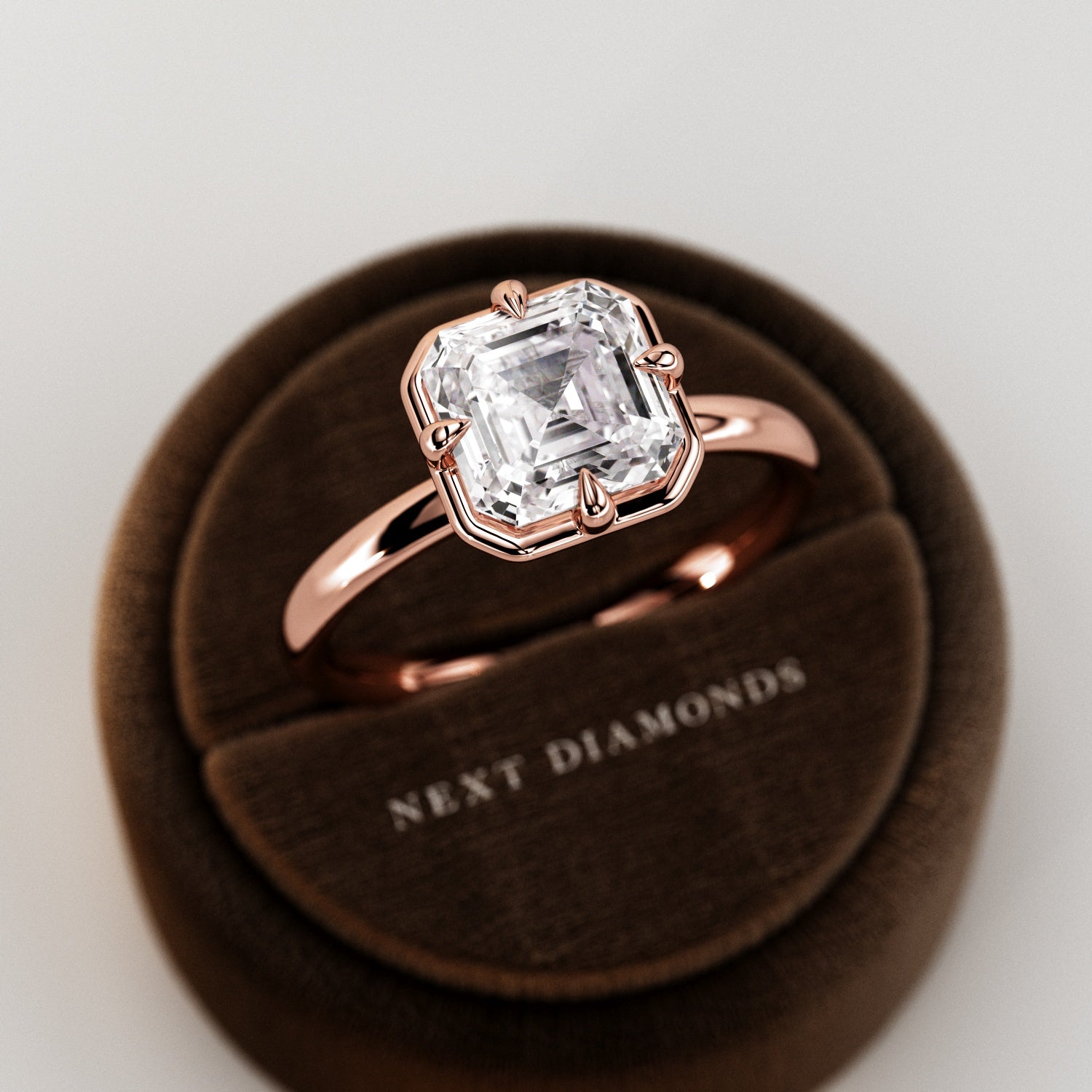 2 carat Elongated Cushion cut lab-grown diamond IGI certified, bezel engagement ring.