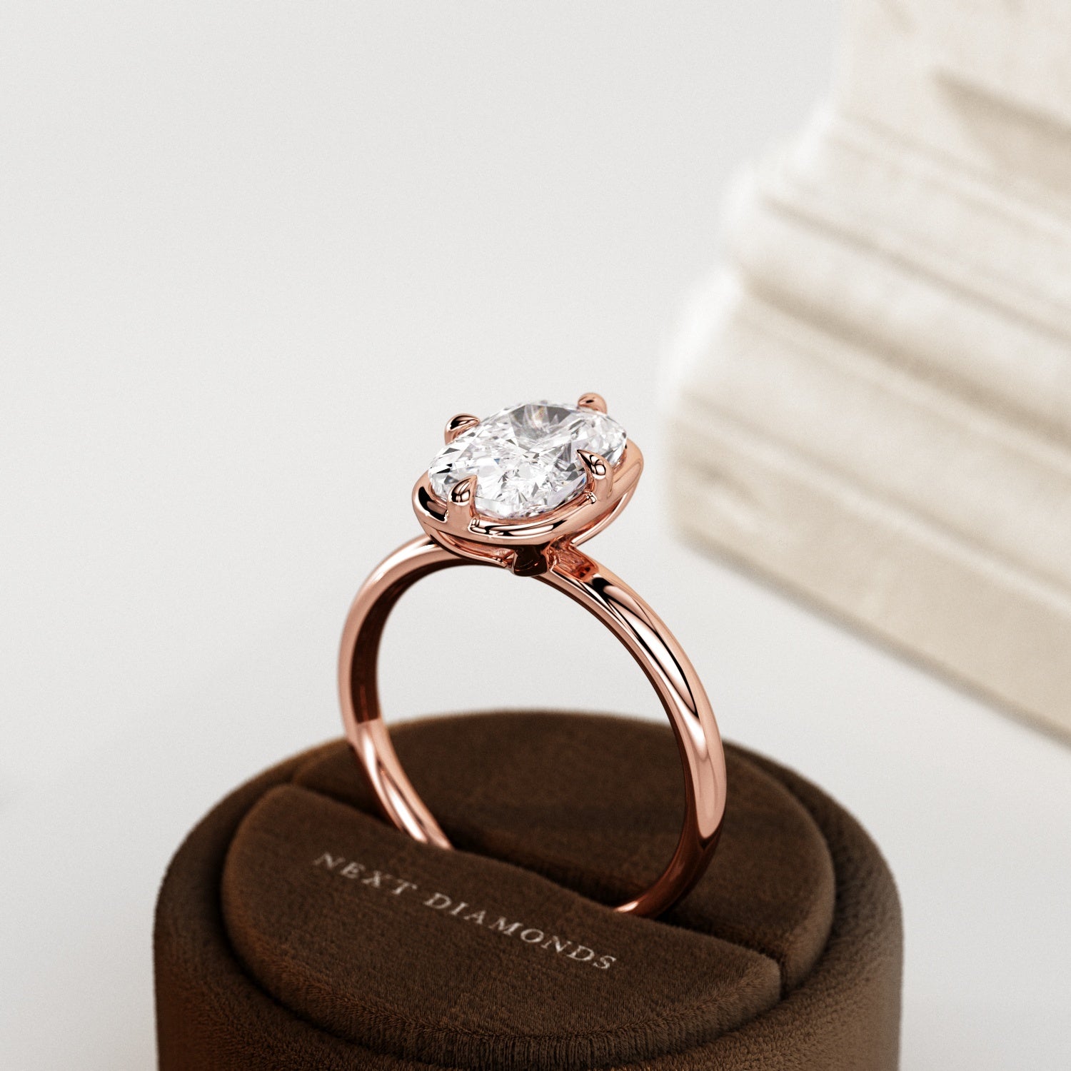 2 carat Elongated Cushion cut lab-grown diamond IGI certified, bezel engagement ring.