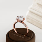 2 carat Cushion cut lab-grown diamond IGI certified, bezel engagement ring.