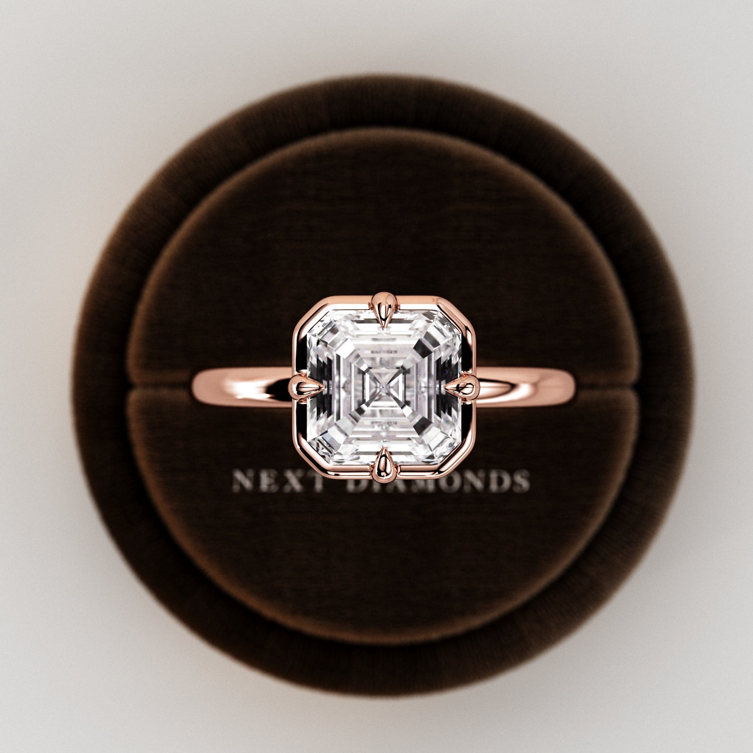 2 carat Elongated Cushion cut lab-grown diamond IGI certified, bezel engagement ring.