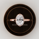 2 carat Elongated Cushion cut lab-grown diamond IGI certified, bezel engagement ring.