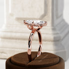 2 carat Elongated Cushion cut lab-grown diamond IGI certified, bezel engagement ring.