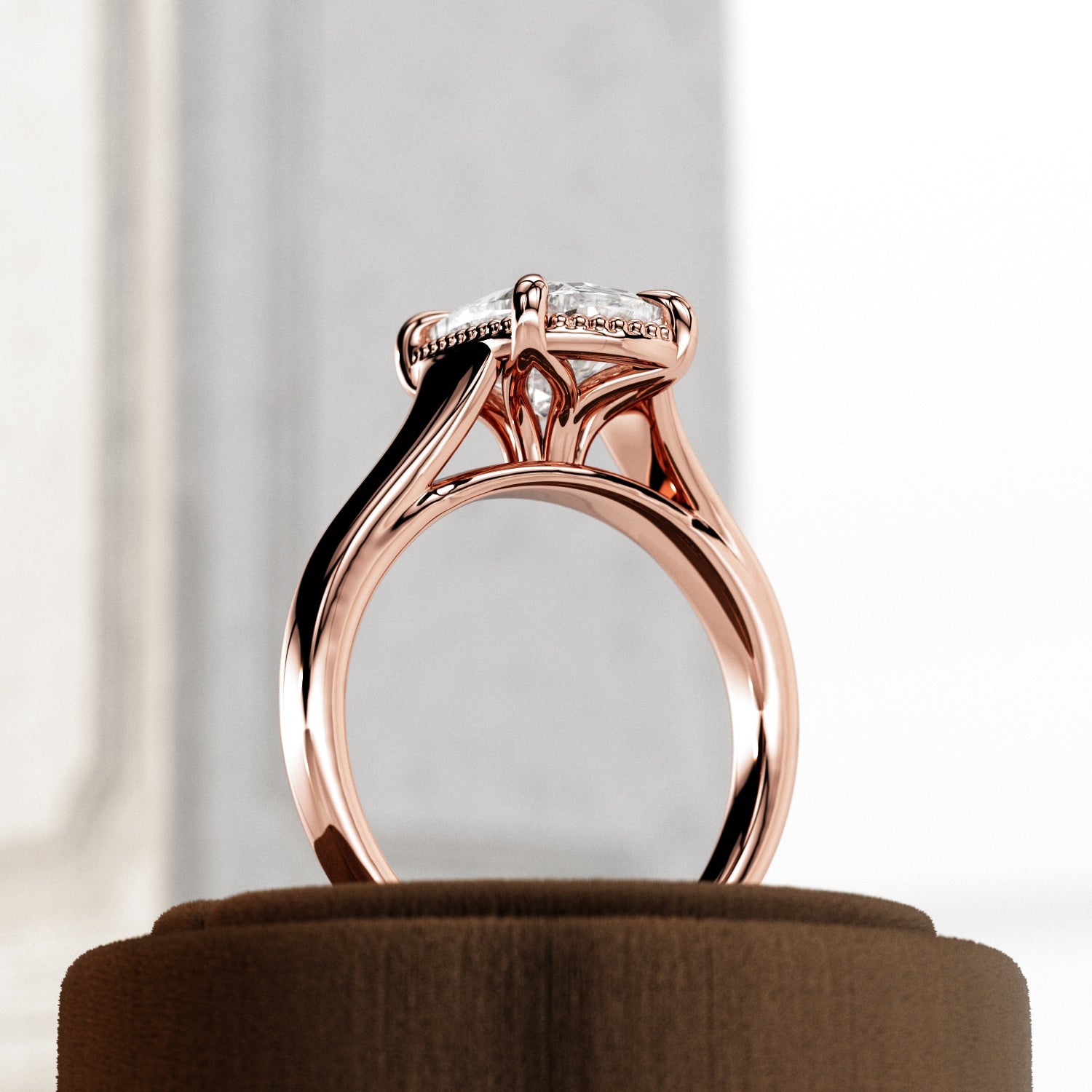 2 carat Cushion cut lab-grown diamond IGI certified, engagement ring.