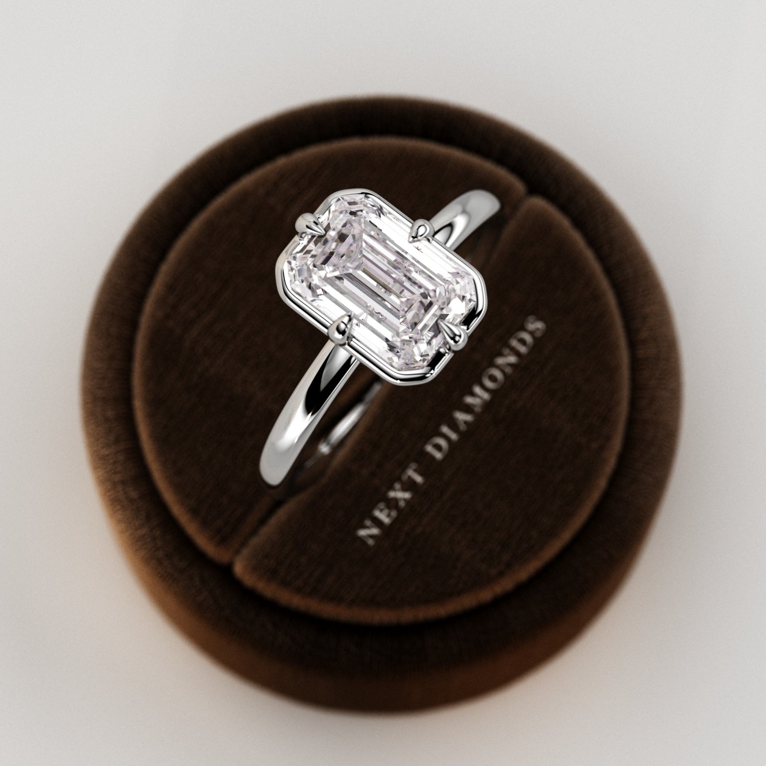 2 carat Elongated Cushion cut lab-grown diamond IGI certified, bezel engagement ring.